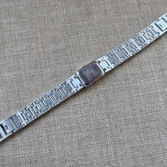 Vintage Elgin Women Wristwatch Silver Tone Crystals Accent Band Analog Watch - Picture 10 of 11